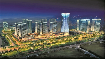 奧園廣場和銳豐中心夜景效果圖