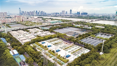 獵德污水處理廠全景。