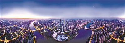 天河優(yōu)質(zhì)的營商環(huán)境吸引越來越多的企業(yè)前來投資。圖為從廣州塔眺望珠江新城。