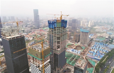 建設(shè)中的琶洲粵港澳大灣區(qū)人工智能與數(shù)字經(jīng)濟(jì)試驗(yàn)區(qū)。