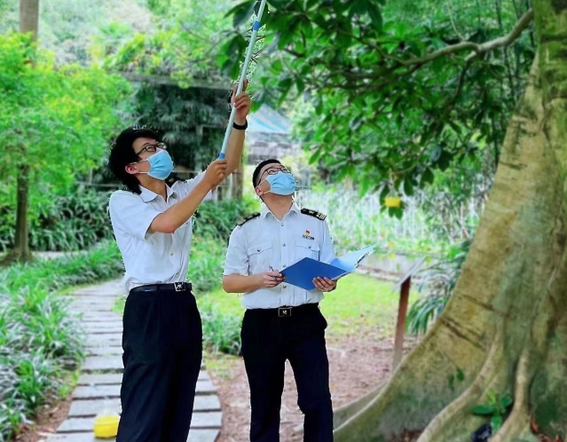 實施常規(guī)監(jiān)測，華南國家植物園來了一群海關(guān)關(guān)員