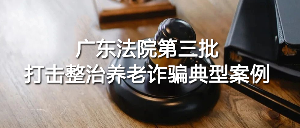 廣東高院發(fā)布第三批打擊整治養(yǎng)老詐騙典型案例