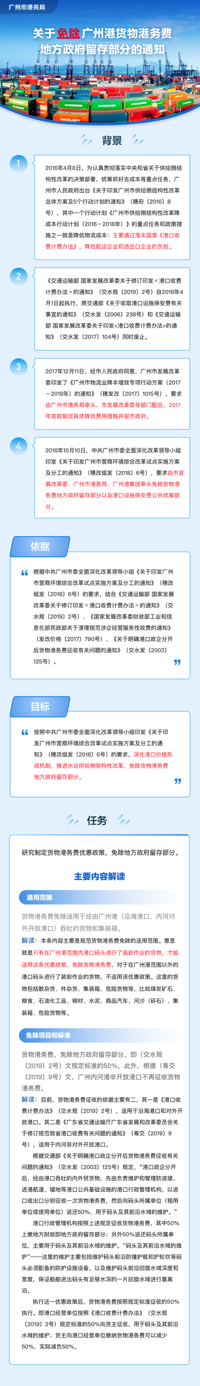 【一圖讀懂】廣州市港務(wù)局關(guān)于免除廣州港貨物港務(wù)費(fèi)地方政府留存部分的通知.png