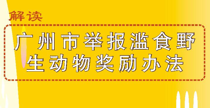 【一圖讀懂】《廣州市舉報(bào)濫食野生動物舉報(bào)獎勵辦法》的解讀