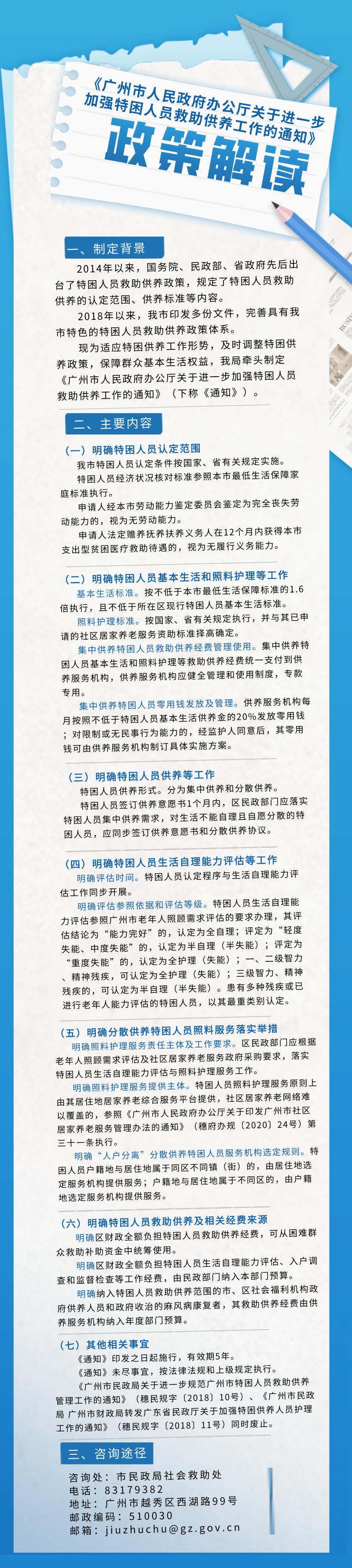 【一圖讀懂】《廣州市人民政府辦公廳關(guān)于進(jìn)一步加強(qiáng)特困人員救助供養(yǎng)工作的通知》政策解讀.jpeg