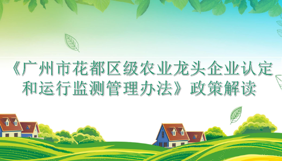 【一圖讀懂】《廣州市花都區(qū)級農(nóng)業(yè)龍頭企業(yè)認(rèn)定和運(yùn)行監(jiān)測管理辦法》政策解讀