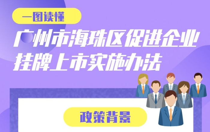 【一圖讀懂】《廣州市海珠區(qū)促進(jìn)企業(yè)掛牌上市實(shí)施辦法》