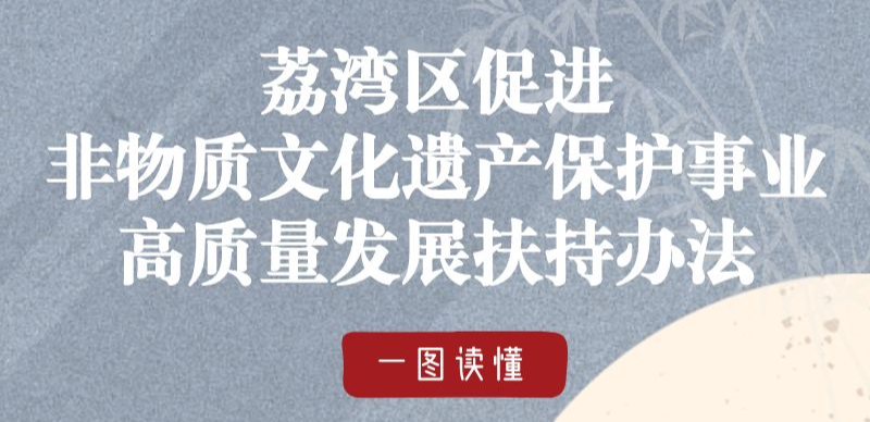 【一圖讀懂】《荔灣區(qū)促進(jìn)非物質(zhì)文化遺產(chǎn)保護(hù)事業(yè)高質(zhì)量發(fā)展扶持辦法》