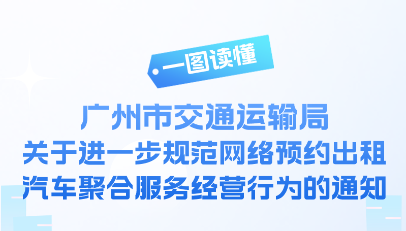 【一圖讀懂】《廣州市交通運輸局關(guān)于進一步規(guī)范網(wǎng)絡預約出租汽車聚合服務經(jīng)營行為的通知》的解讀