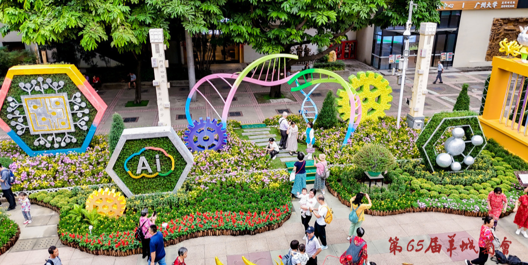 廣州文化公園羊城菊會開幕，最佳觀賞期在月底