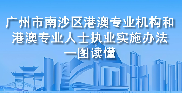 【一圖讀懂】《廣州市南沙區(qū)港澳專業(yè)機構(gòu)和港澳專業(yè)人士執(zhí)業(yè)實施辦法》政策解讀