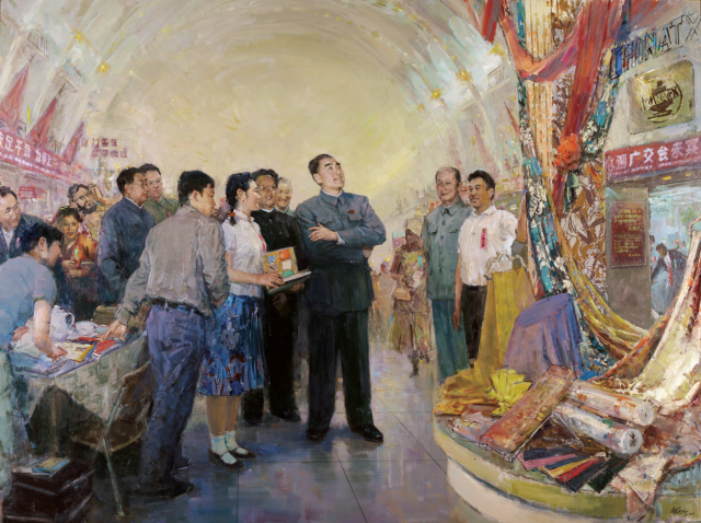 《周總理于廣交會(huì)》水粉畫 李金明2011年作 廣東美術(shù)館藏