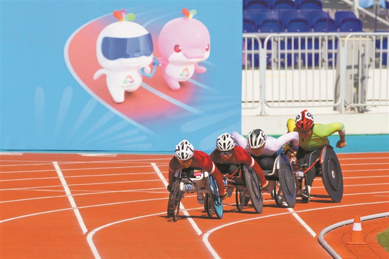 殘?zhí)貖W會上廣州運(yùn)動員斬獲44金56銀38銅